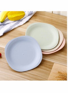 Y&D Set of 4 Bread Butter Wheat Straw Plates Dishwasher Microwave Safe Lightweight Durable Tableware for Party Children Toddler 19cm  - Image 5