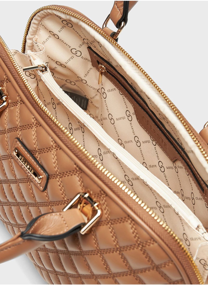 Celeste - Quilted Top Handle Crossbody - Image 1