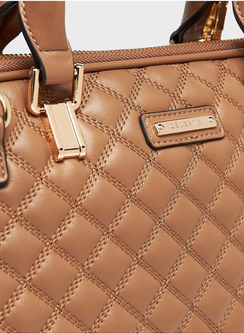 Celeste - Quilted Top Handle Crossbody - Image 1