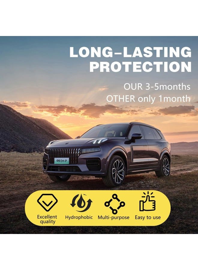 EOIRULA 2PCS Titanium Ceramic Wax Cream, Strong Protection Car Coating Polishing Wax, Auto Car Scratch Repair Remover Paste, Polish Vehicle Paint Care, Lasting Protection Mild Formula Polish With Sponge - Image 2