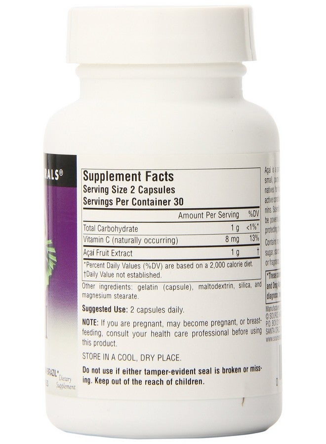 Source Naturals مستخلص أكاي من سورس ناتشورالز 500 ملغ كبسولة، 60 عدّ - Image 2