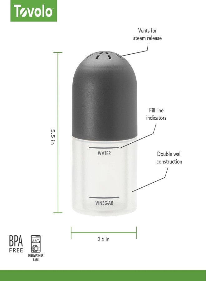 Tovolo Microwave Steam Cleaner for Inside Microwave Oven Easy to Use Fill Lines for Water Vinegar Helps Clean and Deodorize, Microwaveable Silicone BPA Free Steaming Cleaner for Home Office Microwave - Image 5