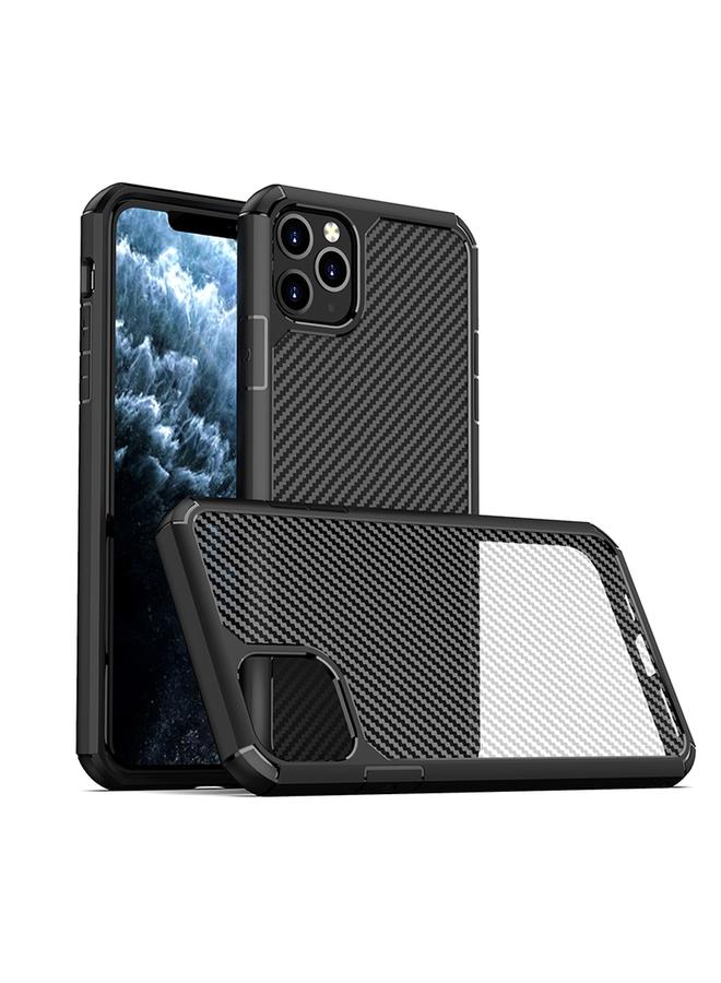 Case For iPhone 11 Pro Pioneer Series Carbon Fiber Texture Shockproof TPU + PC Case