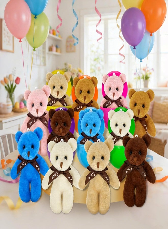 Abakuku 12 Pcs Prefilled Easter Eggs Plush Toy,3.15in Bright Colorful Eggs Prefilled with Variety Plush Toy Easter Basket Stuffers Party Favors Gift Bags - Image 4