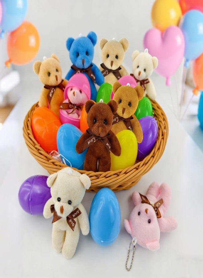 Abakuku 12 Pcs Prefilled Easter Eggs Plush Toy,3.15in Bright Colorful Eggs Prefilled with Variety Plush Toy Easter Basket Stuffers Party Favors Gift Bags - Image 5