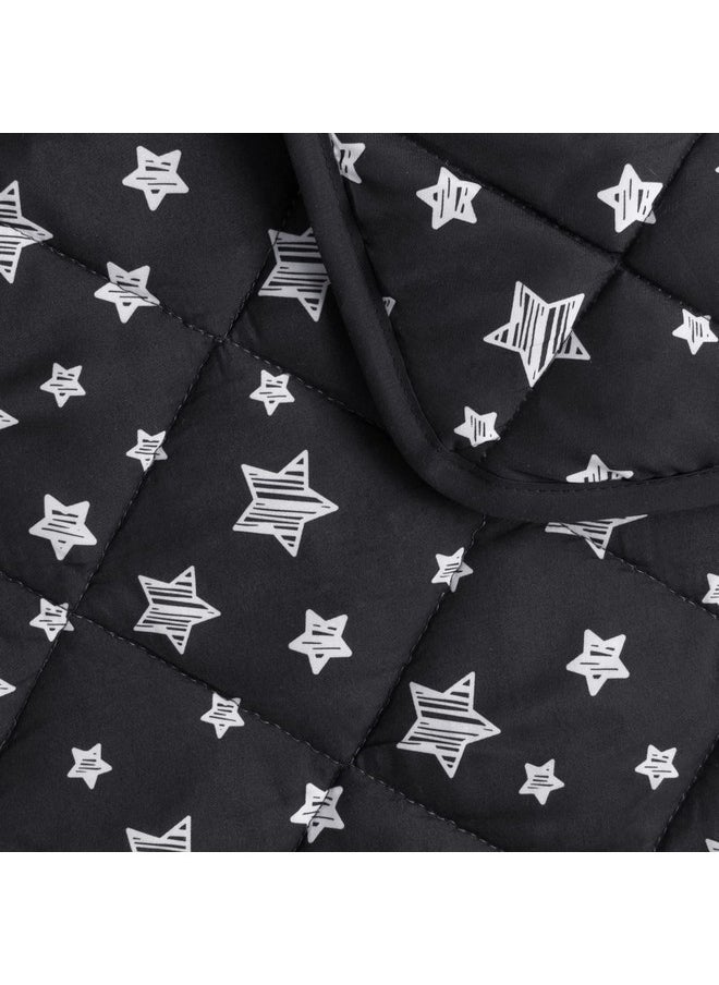 Moonsea Toddler Comforter Down Alternative Lightweight Crib Comforter Quilted Kids Blanket With Black Star Print Ultra Soft And Comfortable Baby Comforter Toddler Quilt 39X47 Inches  - Image 5