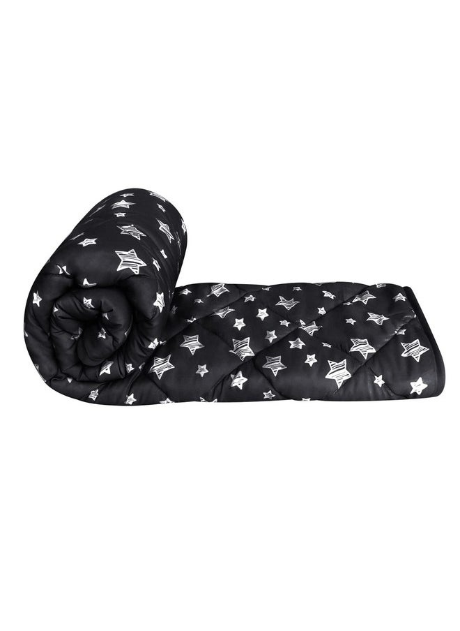 Moonsea Toddler Comforter Down Alternative Lightweight Crib Comforter Quilted Kids Blanket With Black Star Print Ultra Soft And Comfortable Baby Comforter Toddler Quilt 39X47 Inches  - Image 1