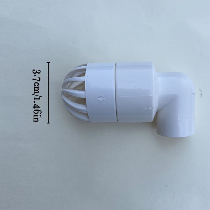 White Inner Diameter 32mm Direct Type Aquarium Outlet Rotating Fan Connector PVC Pipe Accessory for Small Fish Tanks - Image 2