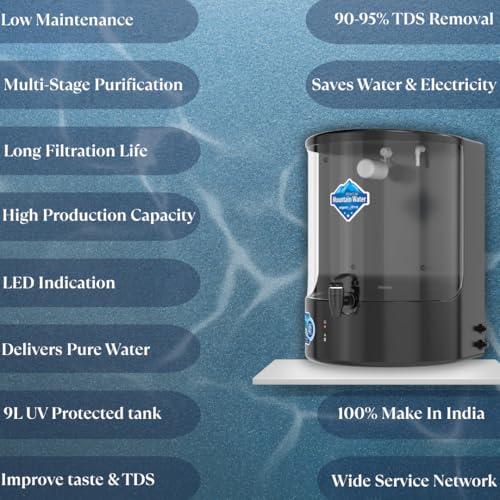 AQUAULTRA فلتر منقي مياه أكوا ألترا للمنزل - RO+UV+UF+TDS Controller| 9L| توفير 60% من المياه| يشمل مقياس TDS رقمي وغطاء للجسم| مثالي لجميع أنواع إمدادات المياه - شبكة خدمة واسعة - Image 2