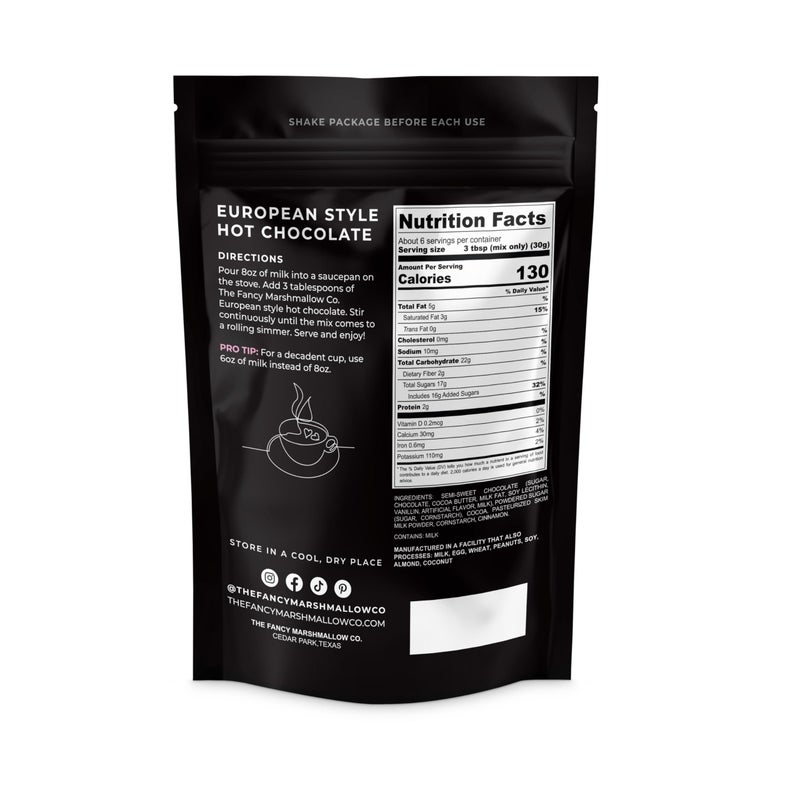 European-Style Gourmet Hot Chocolate Mix - Rich & Creamy Drinking Chocolate, Premium Cocoa Powder for Cozy Nights, Desserts, and Gift Sets - Image 2