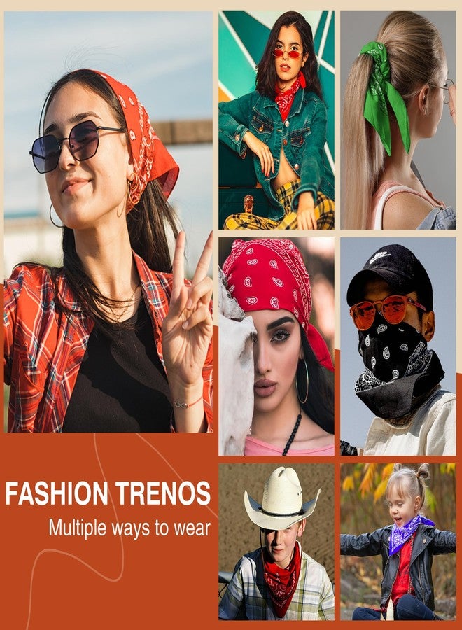 Raylarnia 100% Cotton Large Bandanas for Men and Women, 22 Inch Paisley Bandana with Multiple Colors (Black/Khaki/Brown) - Image 4