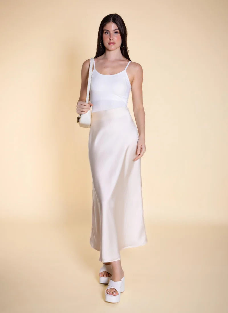 شايبس MIDI SATIN SKIRT