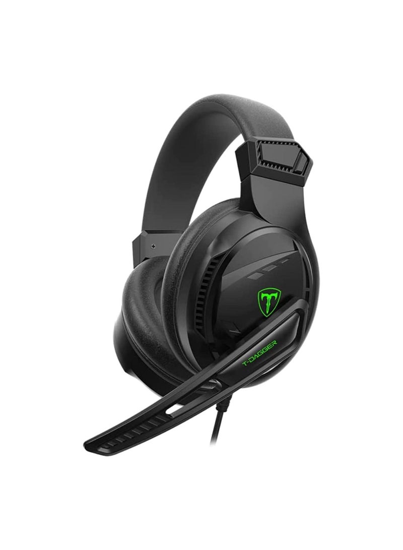 T-DAGGER T-RGH101 Gaming Headset - Stereo Surround Sound - Noise Cancelation Microphone - 40MM Drivers - Connect with 3.5mm AUX - Image 1