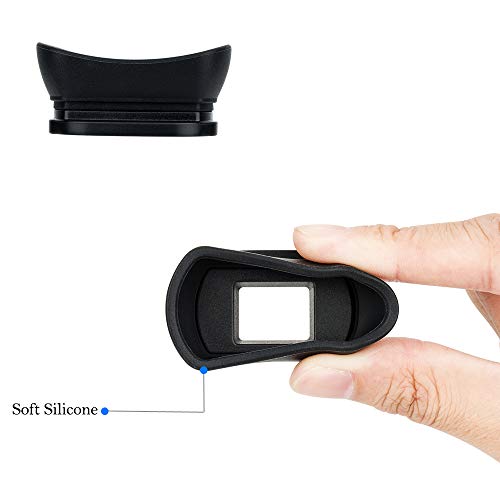 JJC EB Ef Eyecup Eyepiece Eyeshade for Canon T8i T7i T6s T6i T5i SL3 SL2 T7 T6 T5 T3 5D Mark II 6D Mark II 90D 80D 77D 70D 60D 60Da Viewfinder Replace Canon EB Ef Cup Soft Silicone Extended Design - Image 3