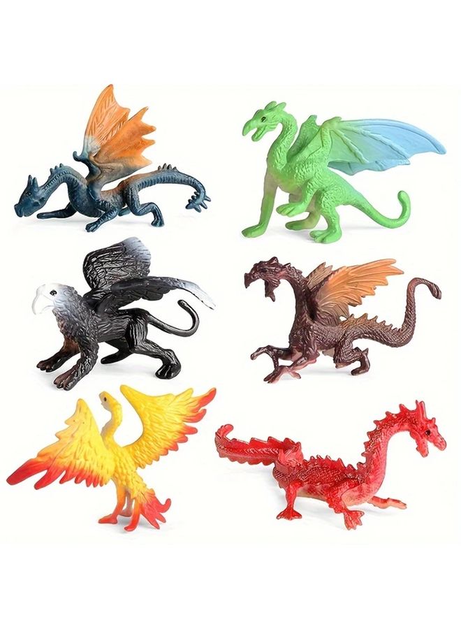 Double Headed Dragon Set Fantasy Mythological Model Figures Desktop Decoration Gift - Image 5