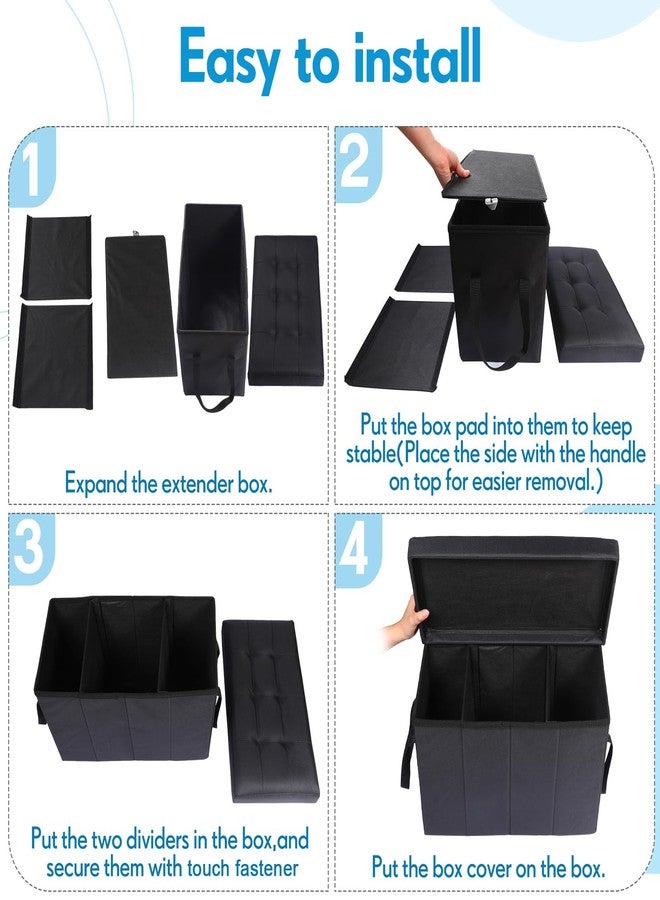 Datanly Car Back Seat Extender for Dogs up to 300lbs Car Seat Extender Back and Front Gap Filler with Storage Prevent Your Dogs from Falling Off(1 Pack) - Image 3