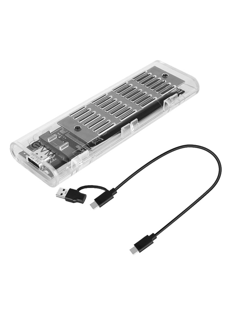 EVM External Enclosure with USB 3.1 Gen 2 - M.2 SATA and SSD - Type-C to C and USB-C Cable - 10Gbps Data Transfer - Compatible with 2280 2260 2242 2230 SSD - (EVM-CG-003) - Image 1