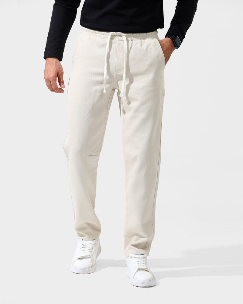Dott Men's Drawstring Straight Fit Gabardine Pants - Image 1