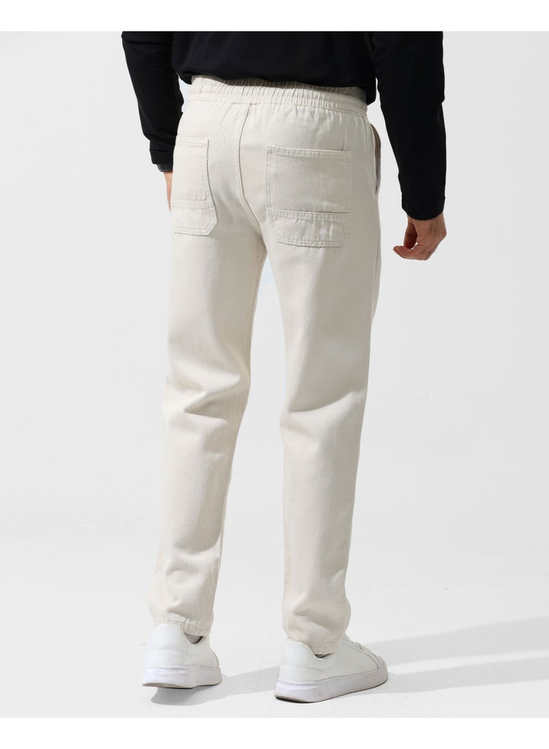 Dott Men's Drawstring Straight Fit Gabardine Pants - Image 4