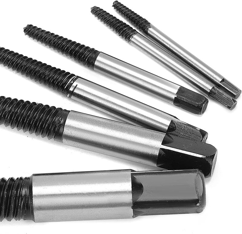 yadav 5PCS Screw Extractor Drill Bits Guide Broken Damaged Bolt Remover Set - Image 2