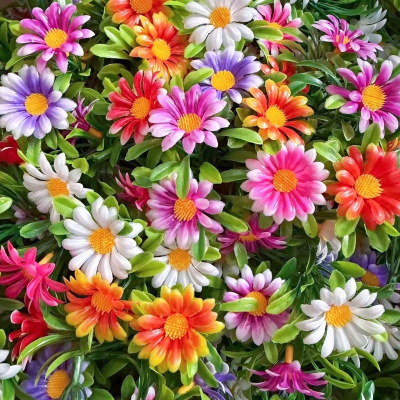 6 Pcs Mixed Color Artificial Daisies Wreath Material Dollhouse Decor DIY Plant Wall Accessories Outdoor Garden Decor - Image 5