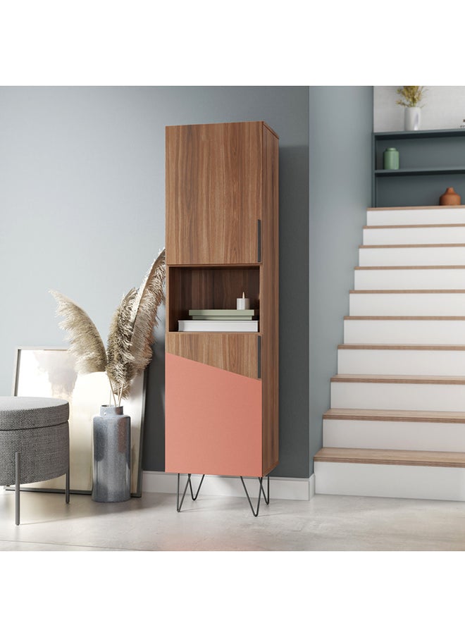 Tucano - Wooden Storage Cabinet Cupboard - Mdp 15Mm Color Nutbrown 36.5 x 44.5 x 171 cm - Image 1