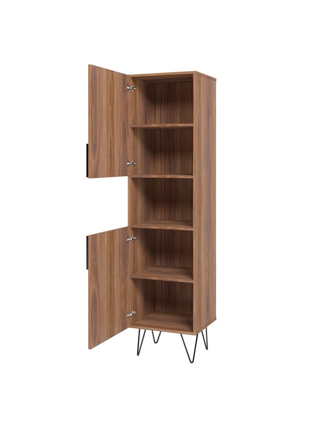 Tucano - Wooden Storage Cabinet Cupboard - Mdp 15Mm Color Nutbrown 36.5 x 44.5 x 171 cm - Image 1