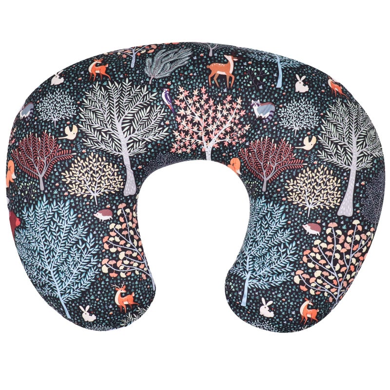 Baby Nursing Pillow Cover Woodland Breastfeeding Pillow Slipcover Girls Boys Nursing Pillow Case for Newborn Soft Fabric Fits Snug On Infant Washable and Breathable Animals