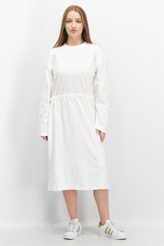 Women Sportswear Fit Long Sleeves Midi Dress, White - pzsku/Z200463A580EDB7529E8AZ/45/1746225704/05d6da3e-e53e-4c50-8295-56145fbe4adc