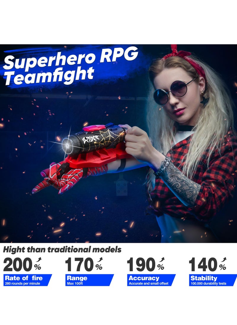SYOSI - Gel Ball Blaster Web Shooter, Wrist Spider Web Shooters Blaster Toy with water Beads and Spider Glove, Spider Splatter Ball Toys for Kids Outdoor Play - Image 1