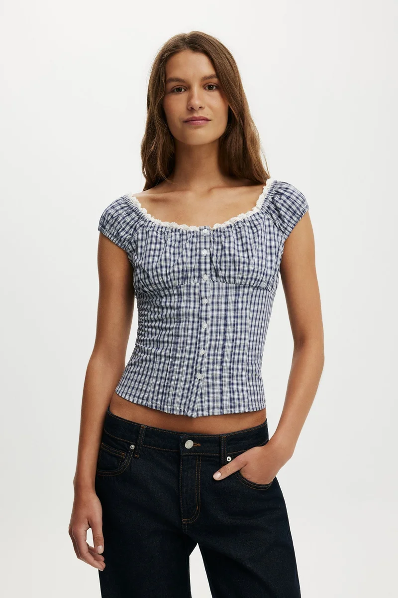 كوتون اون JAMIE OFF SHOULDER TOP