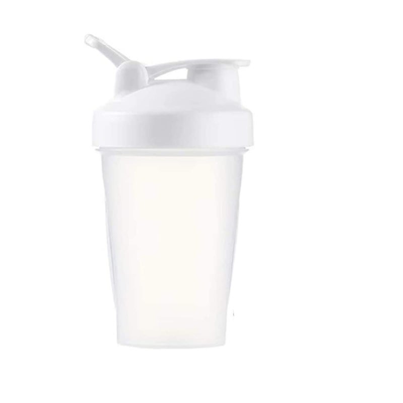 Shaker BOTTLE Blender Shaker Bottle with Classic Loop Top Stainless Whisk Ball16oz Clear Body16 Oz White BTLWHITECLEARUS WhiteClear 
