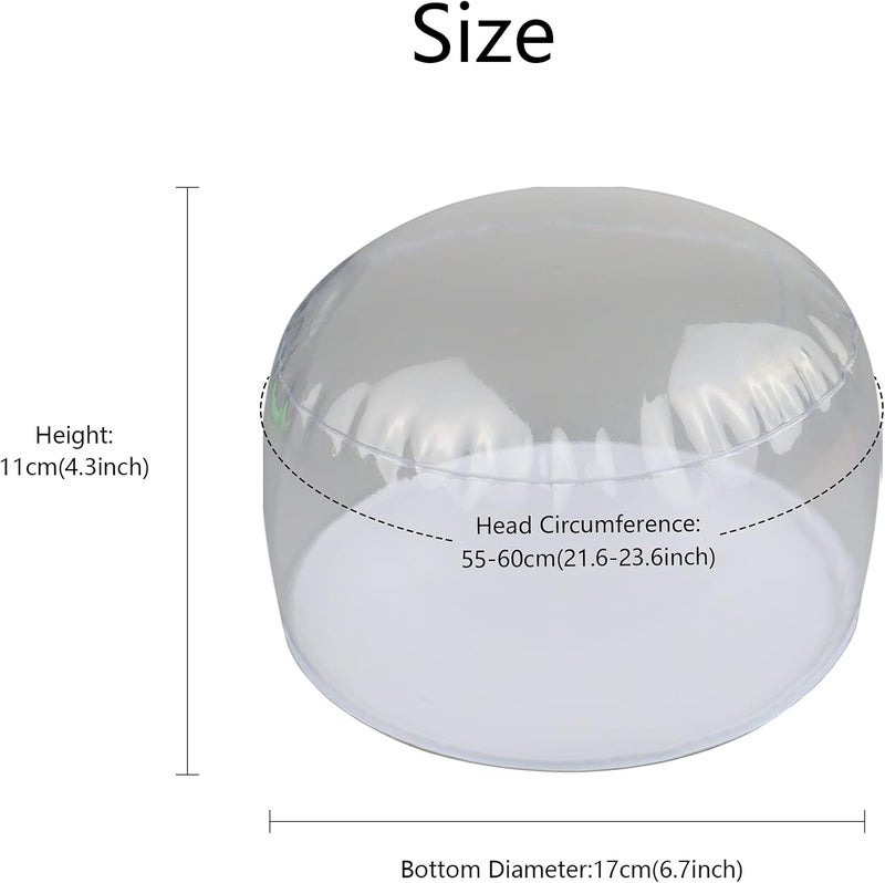 KUROFLY 3 pack clear Inflatable tabletop display stand hat rack portable hat holder for multiple wigs hats, helmet, and cap - Image 2