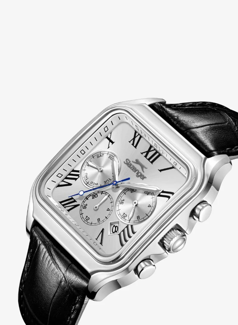Slazenger white Men's Leather Multifunction Watch SL.9.2548.2.01 - 40x50 mm for Men | Best Price UAE
