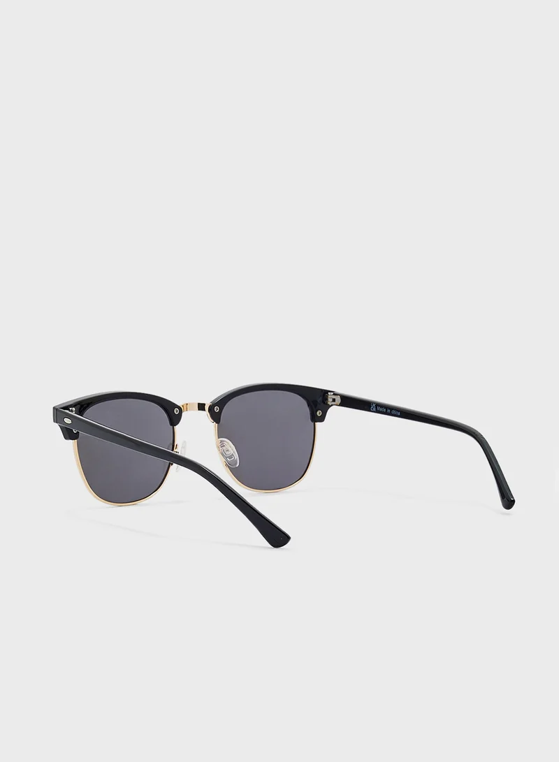 روبرت وود Polarized Lens Classic Clubmaster Sunglasess