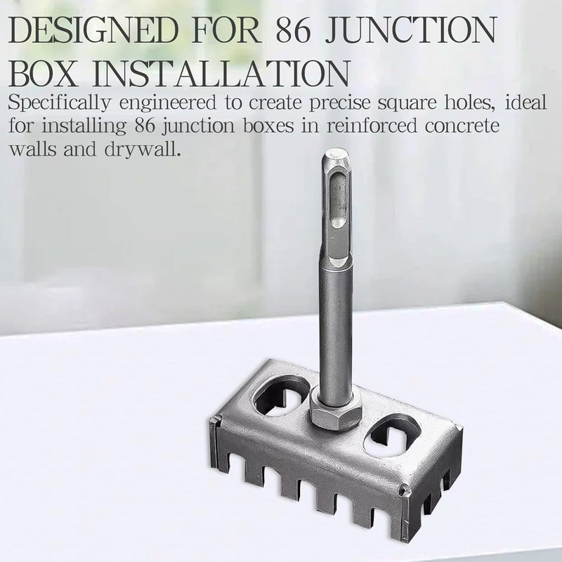 square hole punch, hard wear-resistant 86-wire box, electric hammer for plumbers 14.50x8.50x4.50cm - Image 3