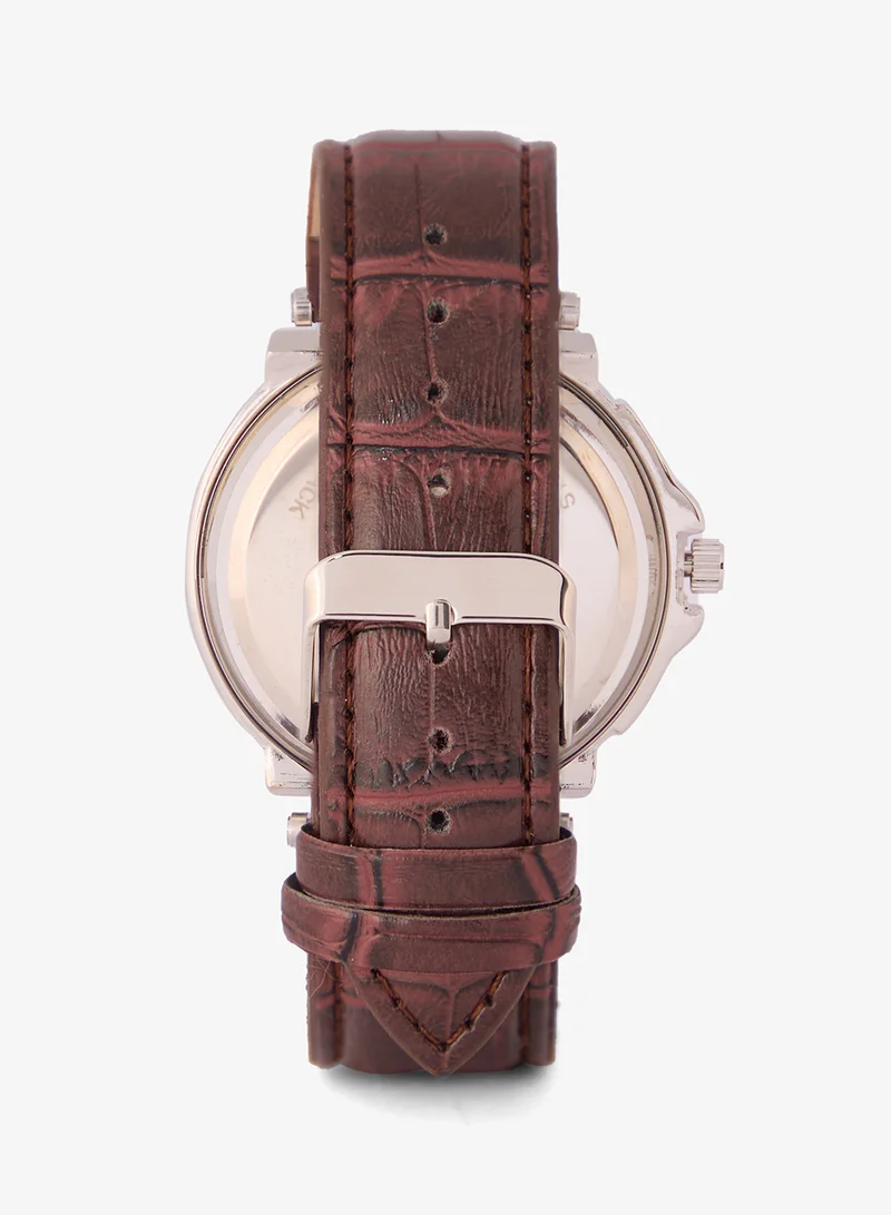 Robert Wood  Croc Emboss Strap Analogue Watch for Men | Best Price UAE