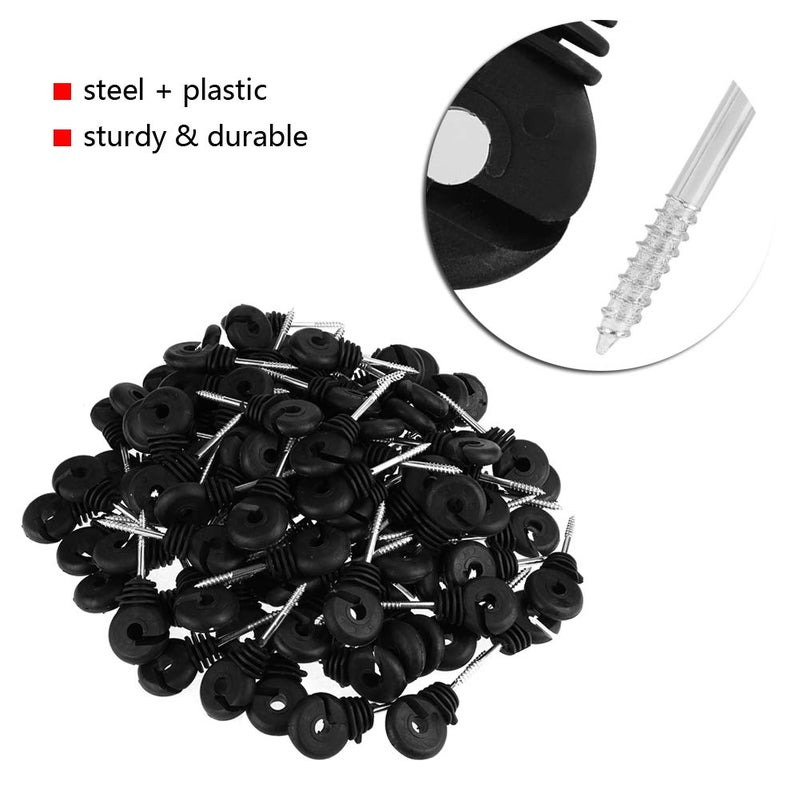 عازل حلقي من نوع المسمار القصير لعمود سياج المزرعة الكهربائي مع العزل - Image 4