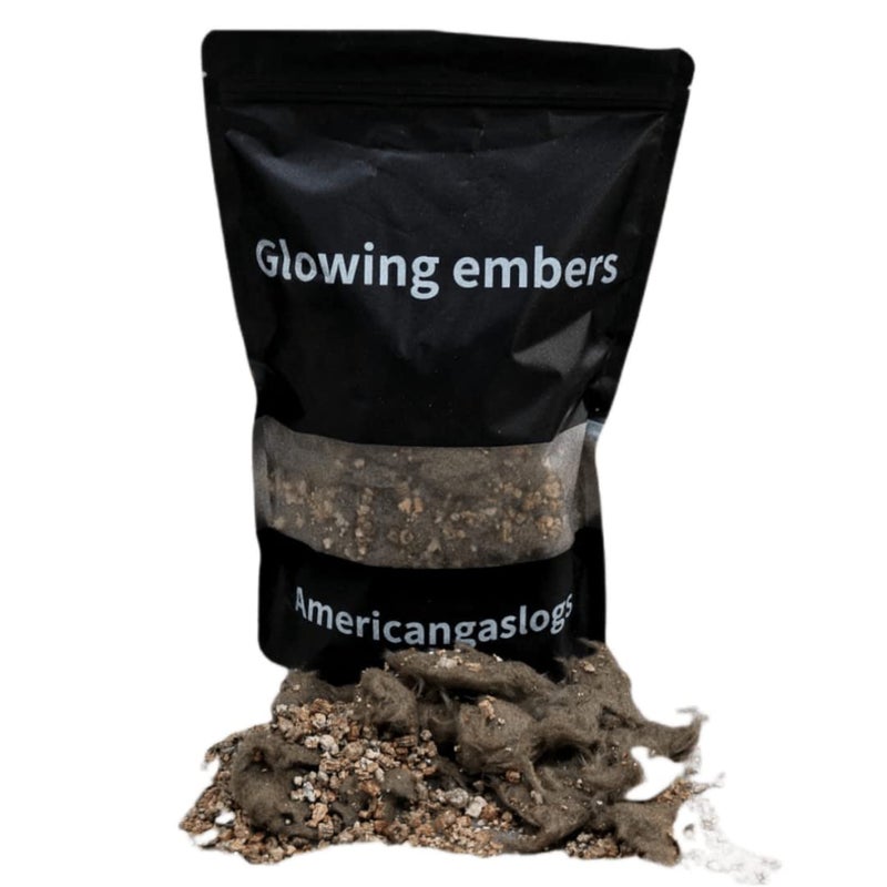 Americangaslogs High Temperature Resistance Glowing Embers 7 oz Bag for Gas Logs 