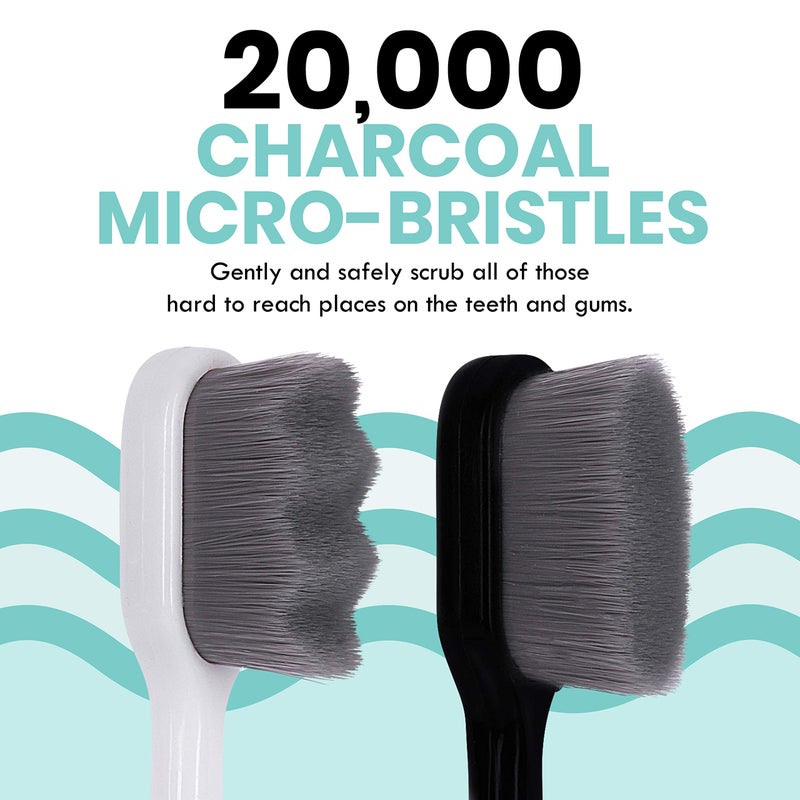 Lingito فرشاة أسنان فحمية ناعمة للغاية - فرشاة نانو للثة الحساسة (عبوة 4)  - Image 2