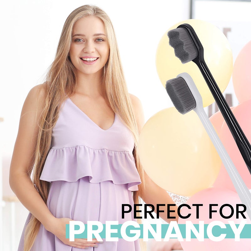 Lingito فرشاة أسنان فحمية ناعمة للغاية - فرشاة نانو للثة الحساسة (عبوة 4)  - Image 5