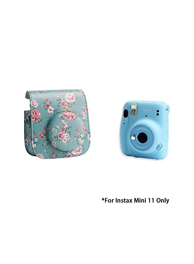 Delfino Protective Case for  Instax Mini 11 Camera, Premium Vegan Leather Bag Cover with Removable Adjustable Strap for Photographers  - Image 3