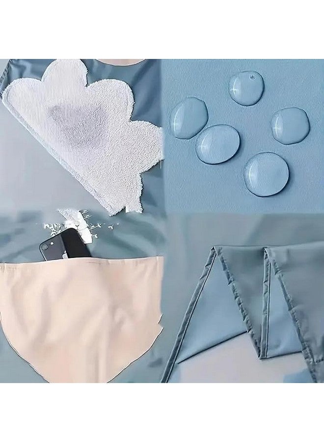 CLUZE Cute Cartoon Waterproof Apron Two Sides Coral Fleece Hand Wipeable Apron Kitchen Supplies Pack of 2 - Image 4
