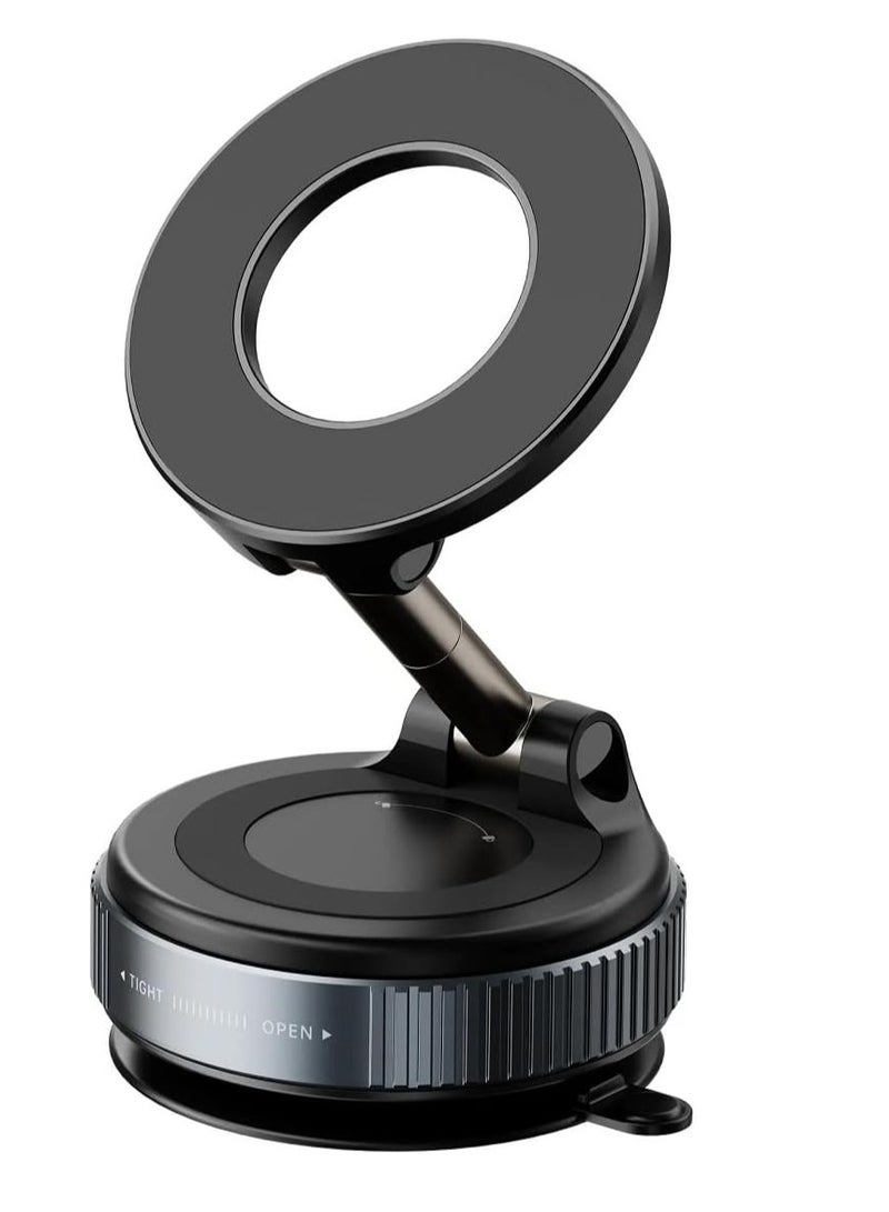 DIGI CORE K007 Vacuum Magnetic Car Phone Holder 360° Rotation Ultra Suction Cup Phone Mount For Cell Phone Holders Car Phone Holder Magnetic For Your Car/Gym/Mirror Mount For iPhone & Android - Image 1