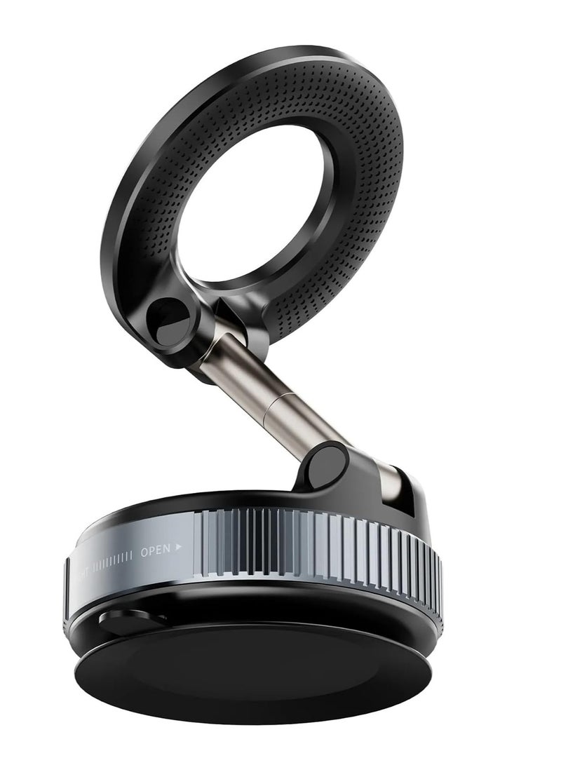 DIGI CORE K007 Vacuum Magnetic Car Phone Holder 360° Rotation Ultra Suction Cup Phone Mount For Cell Phone Holders Car Phone Holder Magnetic For Your Car/Gym/Mirror Mount For iPhone & Android - Image 2