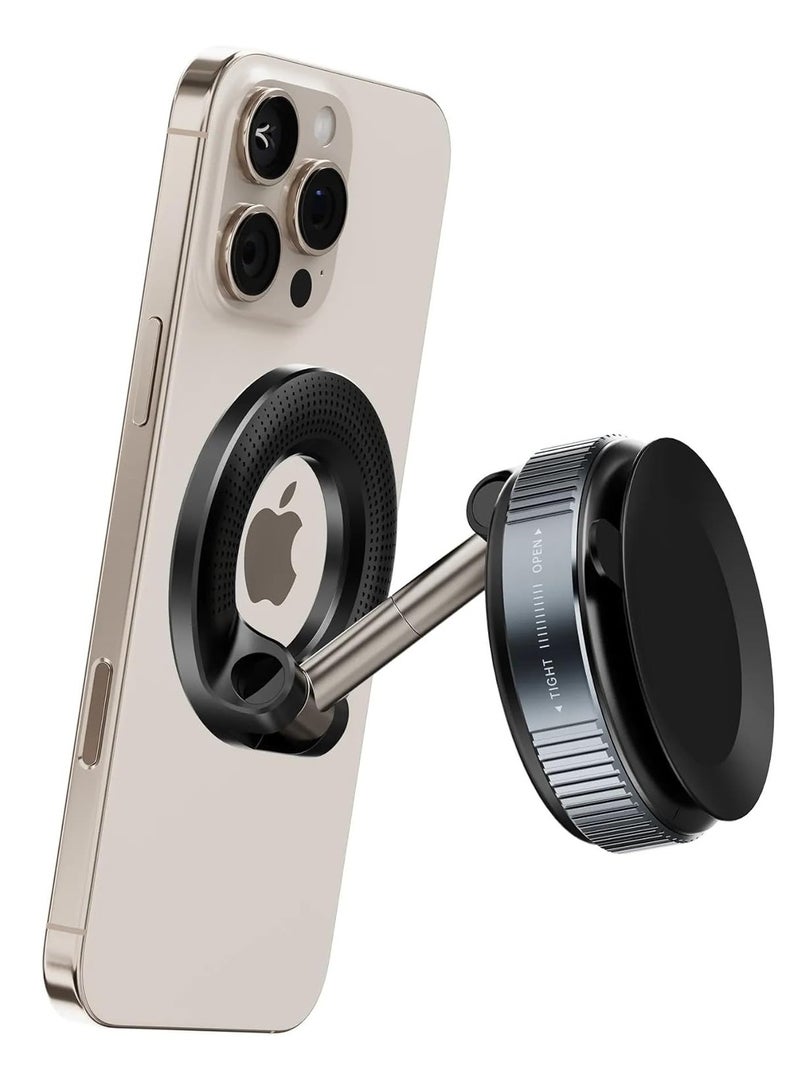 DIGI CORE K007 Vacuum Magnetic Car Phone Holder 360° Rotation Ultra Suction Cup Phone Mount For Cell Phone Holders Car Phone Holder Magnetic For Your Car/Gym/Mirror Mount For iPhone & Android - Image 5