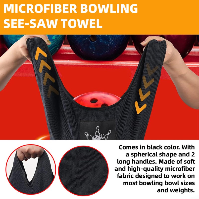 TonGass Bowling Basics Accessories Kit, Microfiber Bowling Ball Seesaw Towel Set, Bowlings Cleaner Spray Kit, Microfiber Ultra Dry Grip Balls Kits, Bowlings Ball Display Stand Set - Image 5