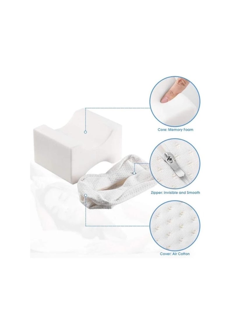 Orthopedic Memory Foam Knee Pillow for Side Sleepers – Leg, Hip, and Back Support Cushion  - Image 2