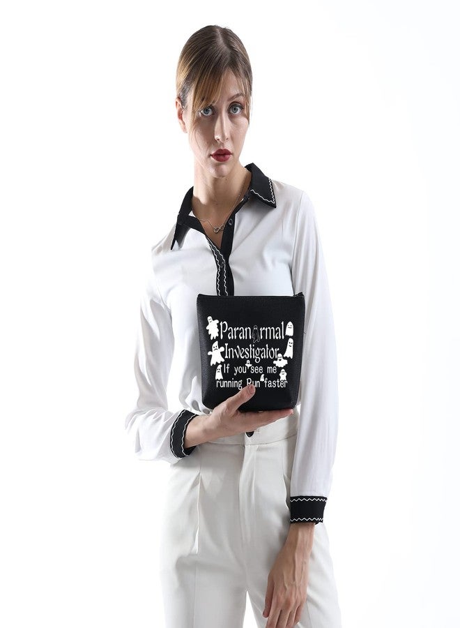 XYANFA Ghost Hunting Makeup Bag Ghost Lover If You See Me Running Run Faster Ghost Hunter Halloween Paranormal Investigator Cosmetic Bag (Paranormal Investigator) - Image 4