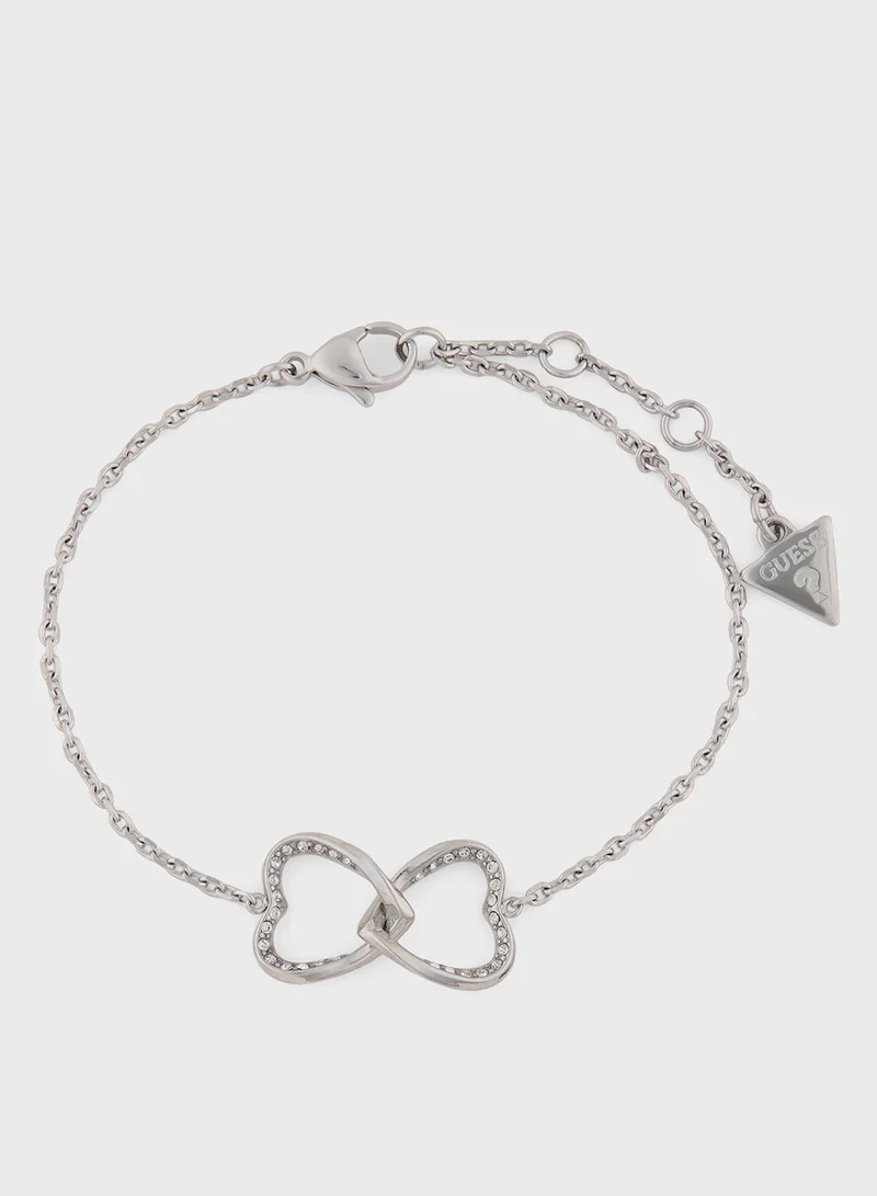 GUESS Mon Amour Two Hearts Bracelet